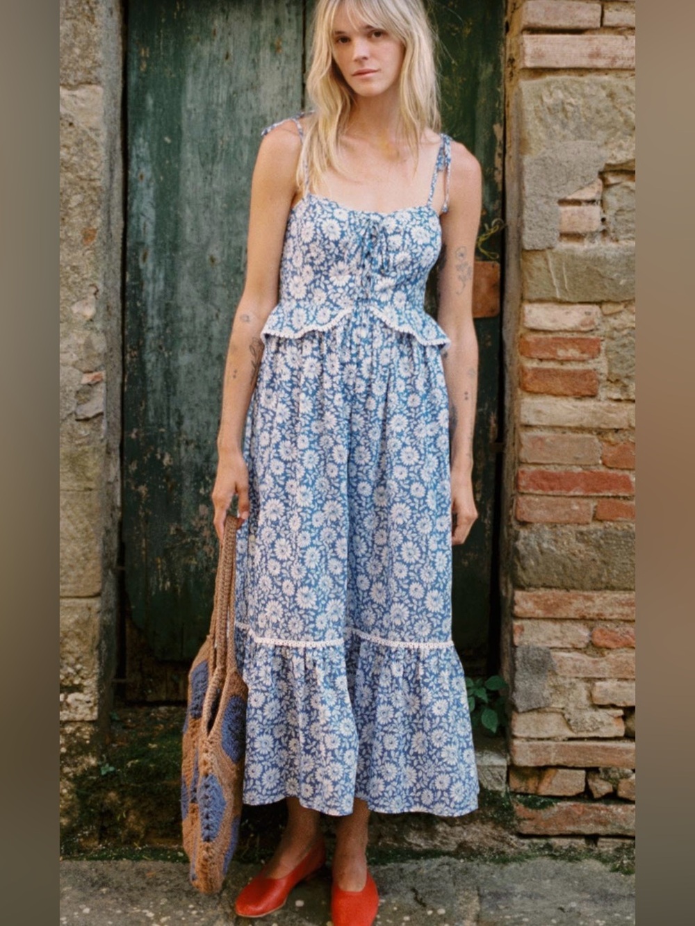Christy Dawn Leonor Dress Aster Fields Lapis Lapis Size L